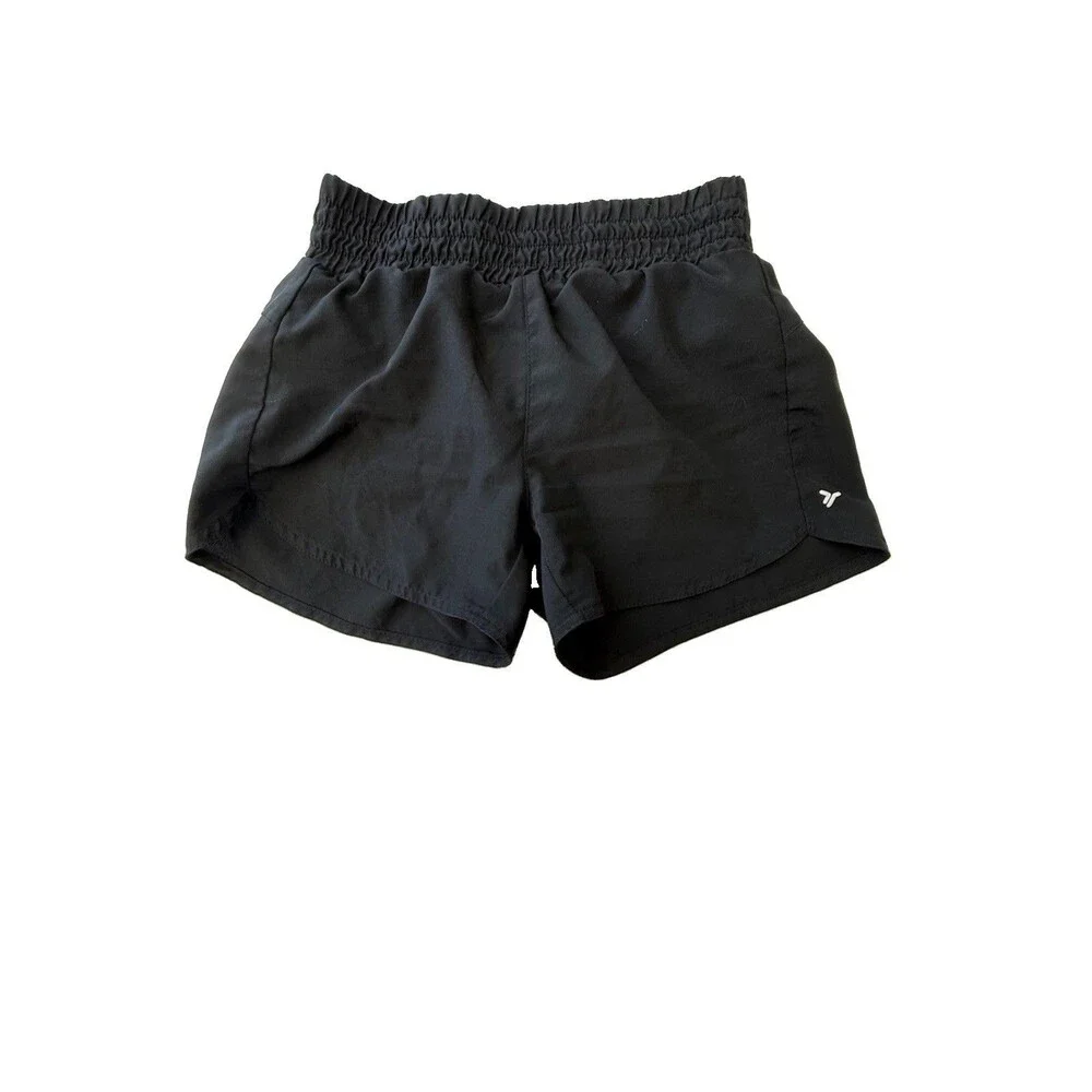 Old Navy Active Girls Athletic Shorts L 10-12 Black Go-Dry Running Gym